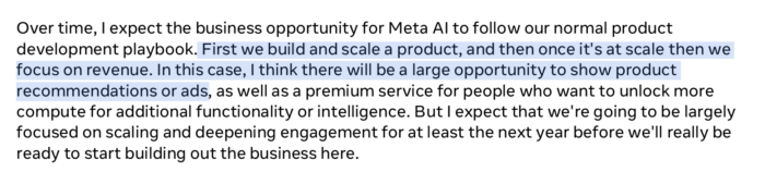 META AI Application Revenue Phone